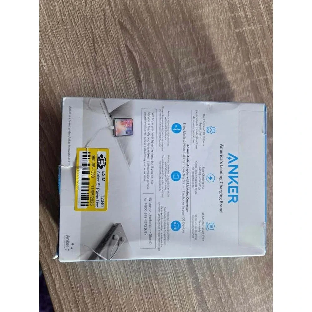 ANKER 3.5mm‎ Audio Adapter with Lightning Connector for iPhone iPod iPad
